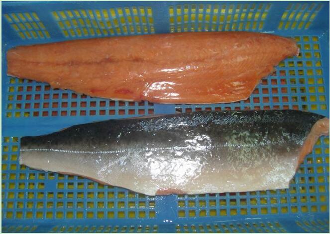 Frozen wlid caught pink salmon fillets